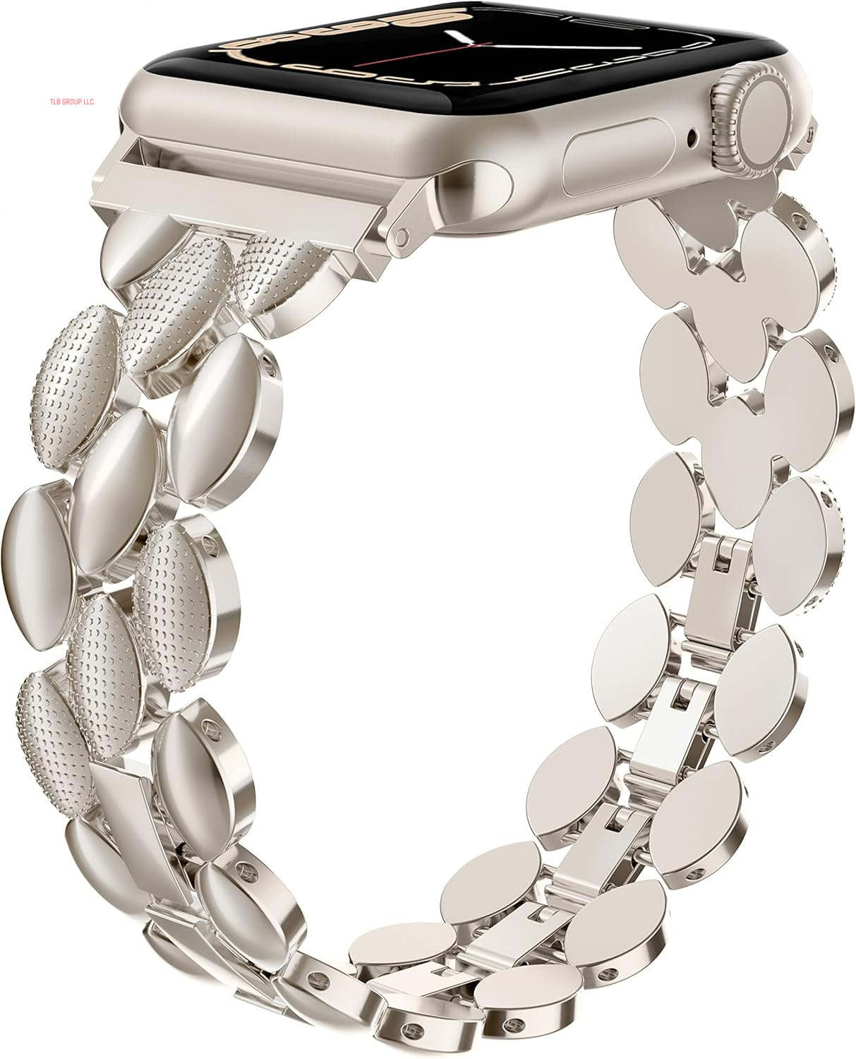 Elegant Metal Strap Compatible with Apple Watch Band 38Mm 40Mm 41Mm 42Mm Metal Fashion Women Replacement Strap Bracelet for Iwatch Series 10/9/8/7/6/5/4/3/2/1 Gold/Silver