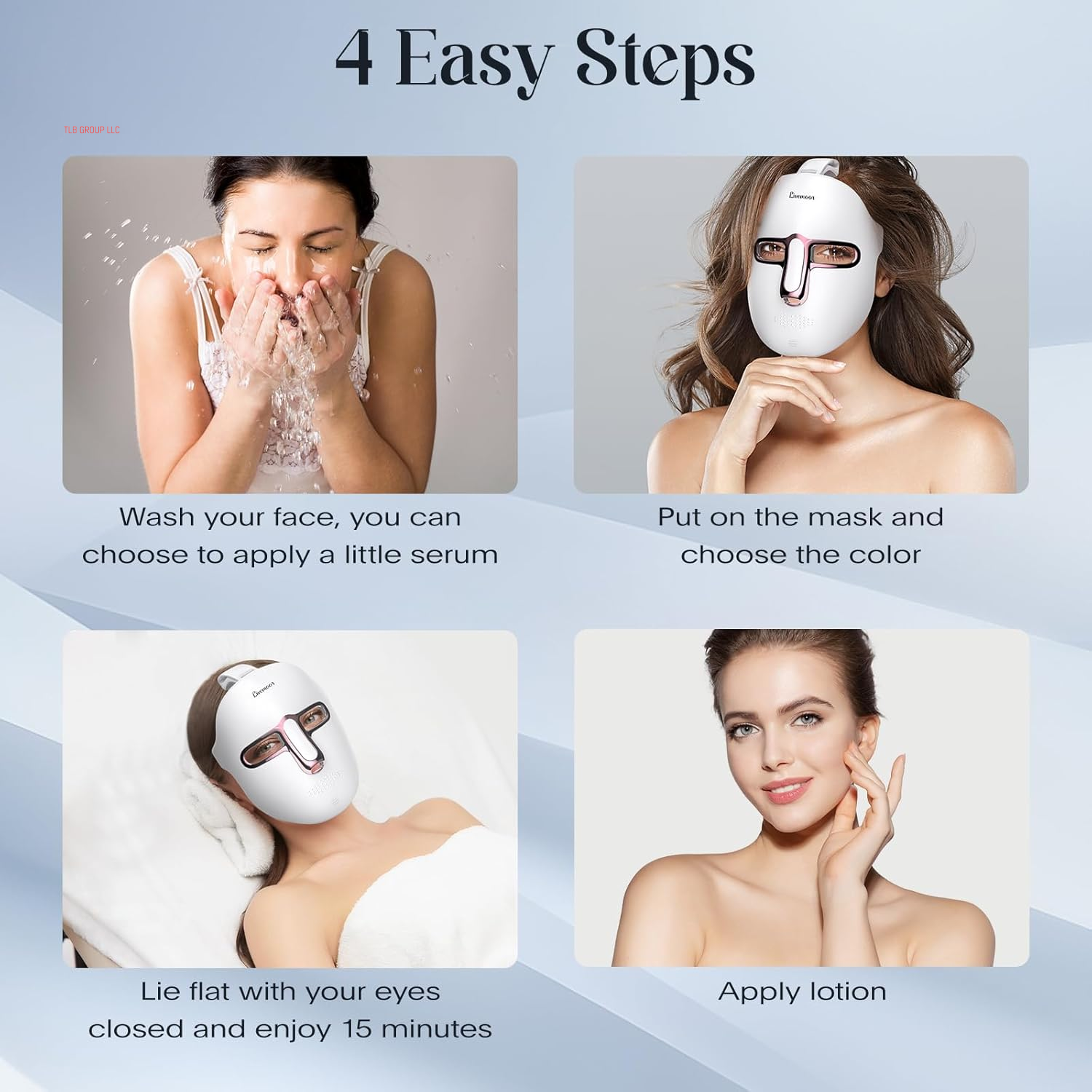 Led Face Mask Light Therapy, 7-1 Colors LED Facial Skin Care Mask, Red Light Therapy Mask for Face, White