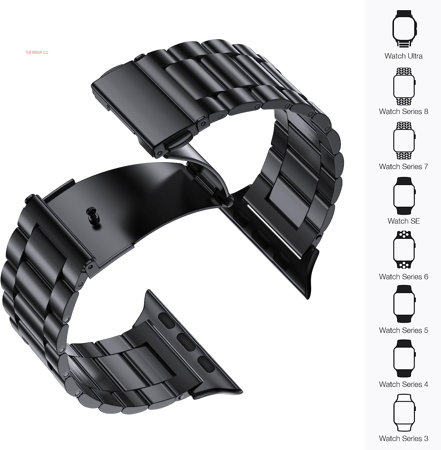 Metal Band Compatible with Apple Watch Band 49Mm 46Mm 45Mm 44Mm 42Mm 41Mm 40Mm 38Mm Men & Women, Business Stainless Steel Strap for Iwatch Bands Ultra 2, SE, Ultra Series 9 8 7 6 5 4 3 2 1