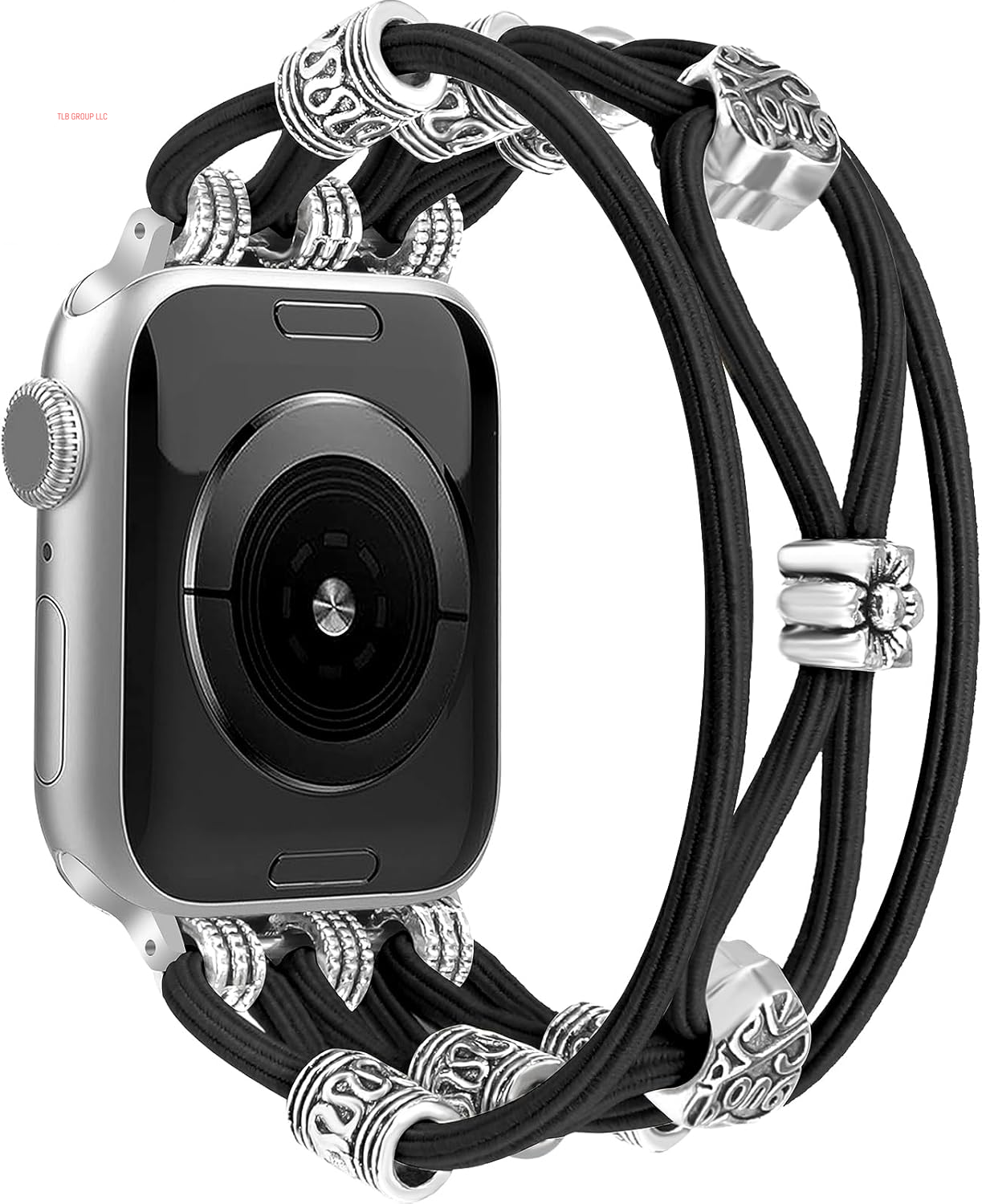 Braided Nylon Stretchy Strap Natural Stone Beaded Bracelet Band Bundle Compatible with Apple Watch 38Mm 40Mm 41Mm 42Mm (S10) for Women for Iwatch Series 10/9/8/7/6/5/4/3/2/1/SE