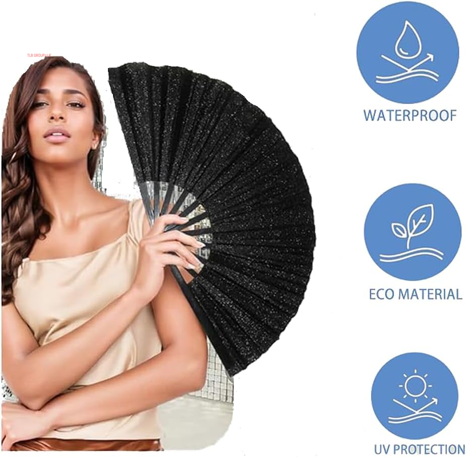 Clacking Hand Fans for Line Dancing, Boots on the Ground Han Clap Popping Fan, Large Foldable Hand Fans for Women