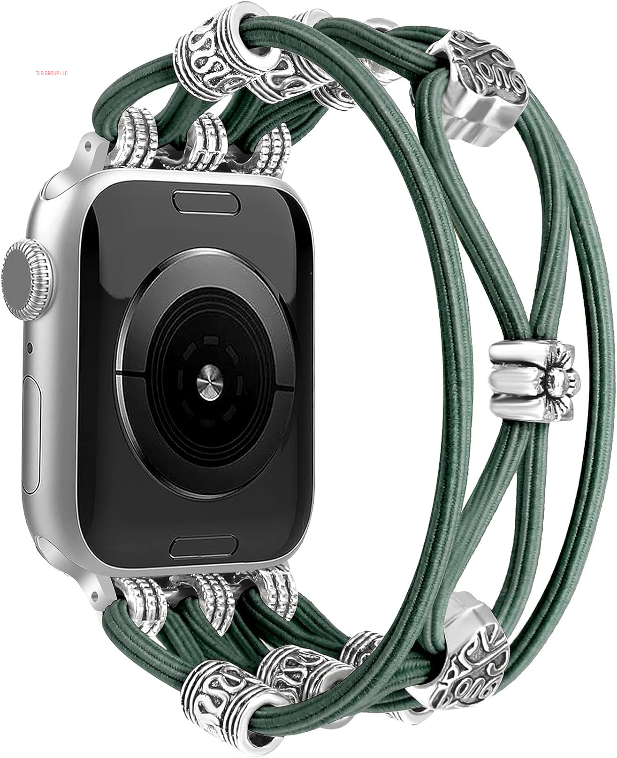 Braided Nylon Stretchy Strap Natural Stone Beaded Bracelet Band Bundle Compatible with Apple Watch 38Mm 40Mm 41Mm 42Mm (S10) for Women for Iwatch Series 10/9/8/7/6/5/4/3/2/1/SE