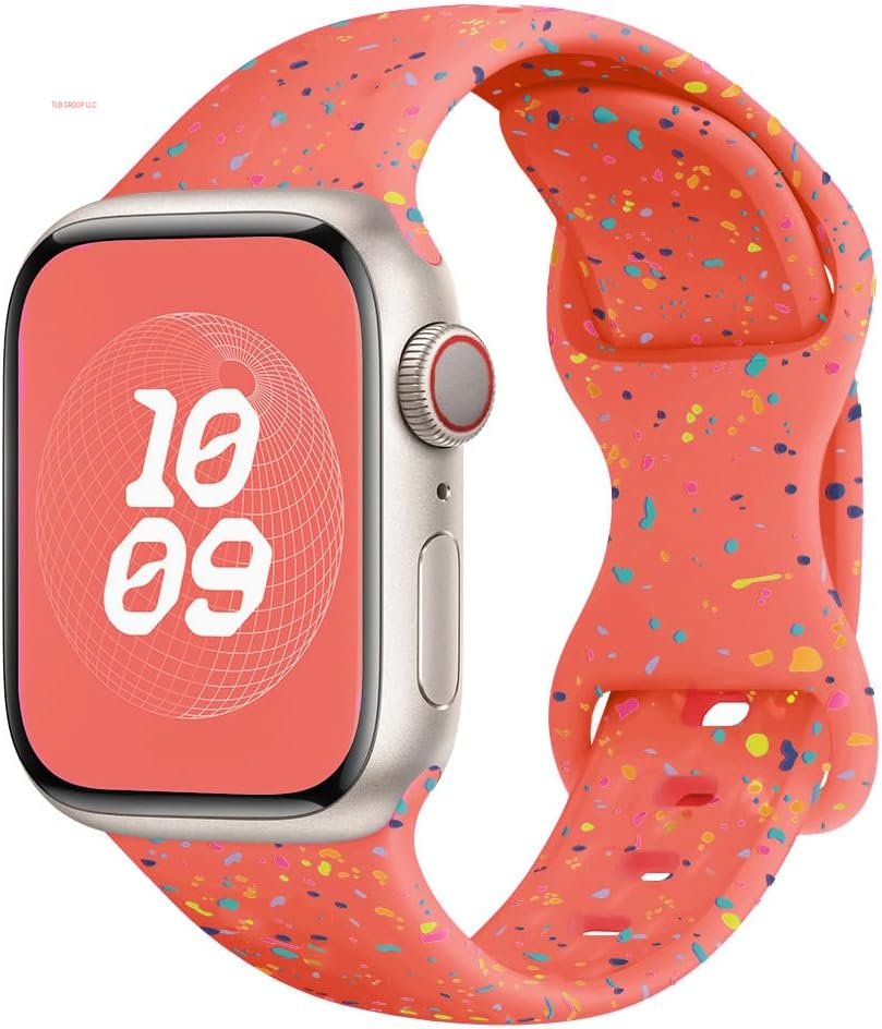 Sport Bands for Apple Watch Band 40Mm 41Mm 38Mm 44Mm 45Mm 46Mm 42Mm Iwatch Bands for Women Kids Men,Cute Recycled Plastic Silicone Strap for Apple Watch Series 10 9 8 7 6 5 4 3 SE 2Nd Ultra/2 49Mm