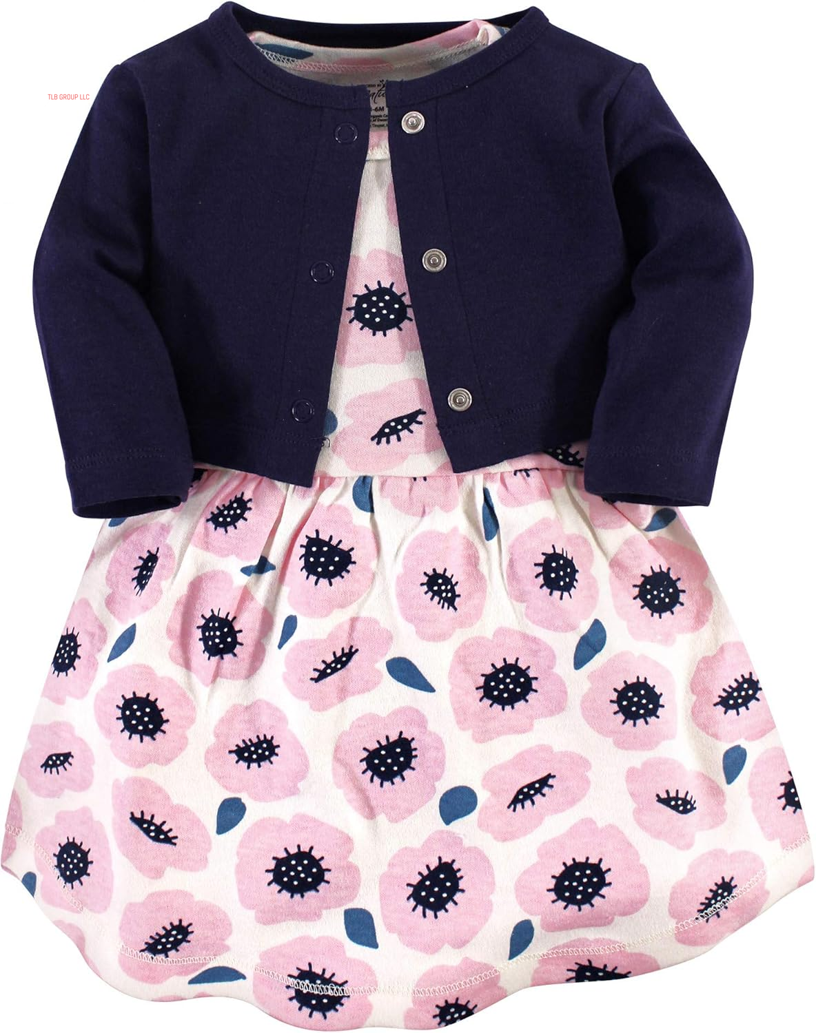 Baby Girl Organic Cotton Dress and Cardigan