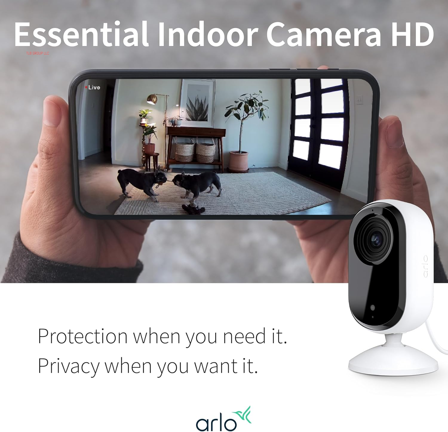 Essential Security Camera HD | Indoor Only | 2Nd Gen | Pet Camera & Baby Monitor | Wired, Automated Privacy Shield, 2-Way Audio, Night Vision, Live Stream, Motion Alerts,Notifications|White 1 Cam