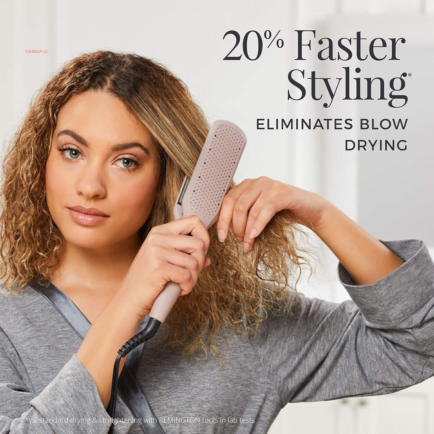 Wet2Straight Hair Straightener / Flat Iron, 450°F Salon High Heat, 1 3/4" Inch Plates, Mauve