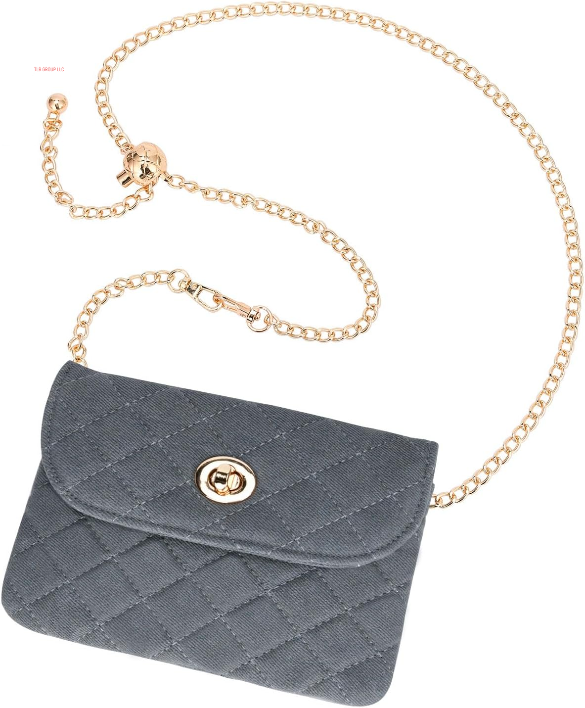 Chain Belt Bag for Women, Fasion Denim Waist Purse Cell Phone Bag for Women,Designer Checkered Crossbody Purse for Women.