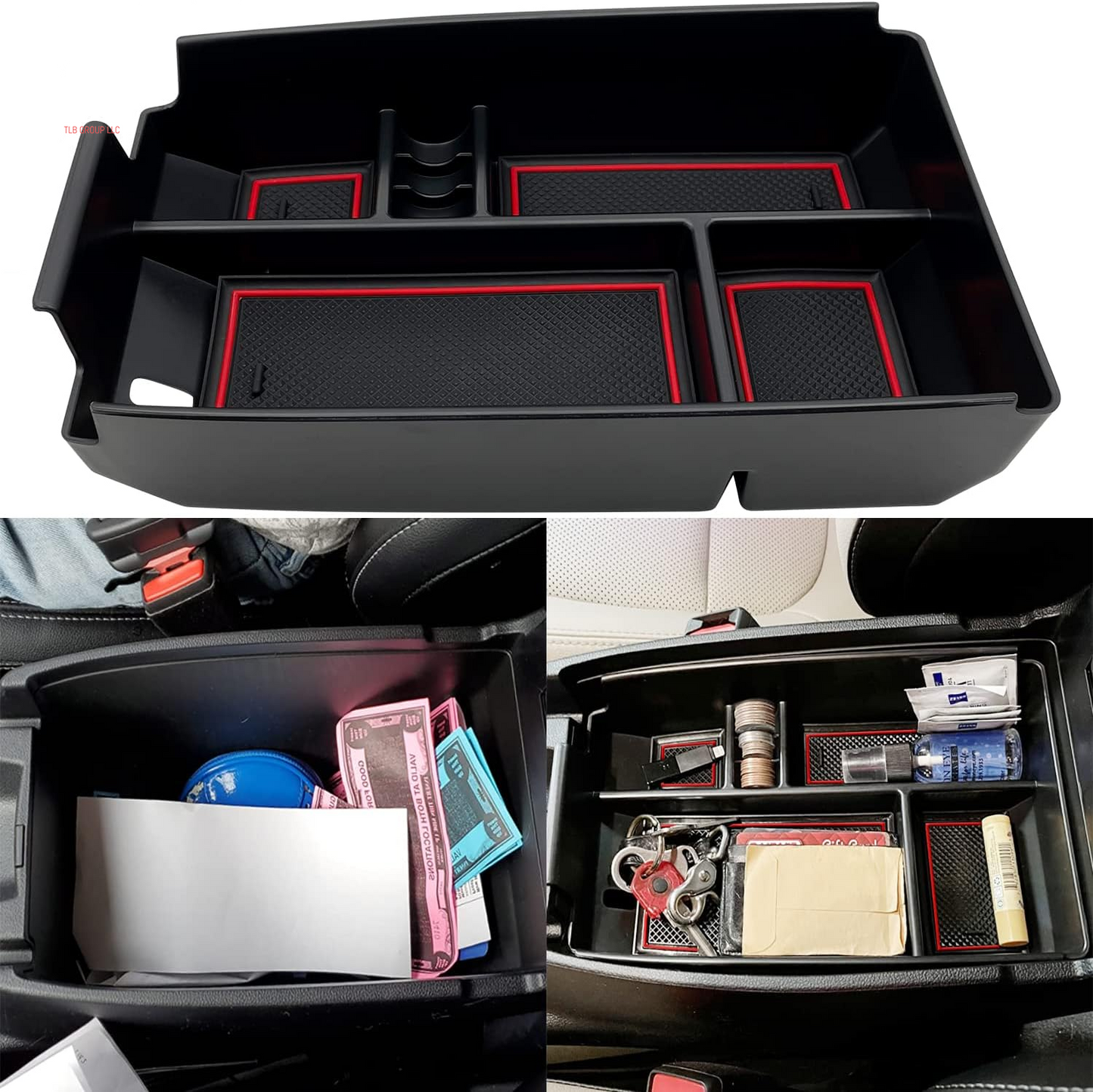 Compatible with Ford Escape 2020 2021 2022 2023 2024 2025, Bronco Sport 2021-2023 2024 2025 Accessories Center Console Tray Organizer, Armrest Secondary Storage Box