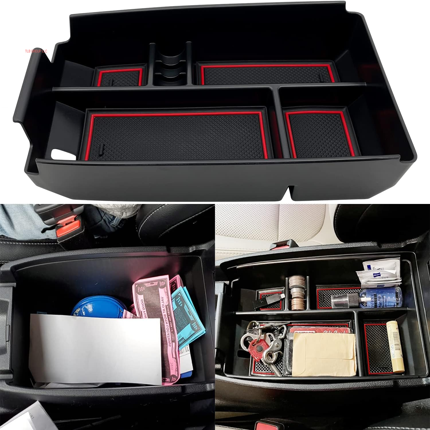 Compatible with Ford Escape 2020 2021 2022 2023 2024 2025, Bronco Sport 2021-2023 2024 2025 Accessories Center Console Tray Organizer, Armrest Secondary Storage Box