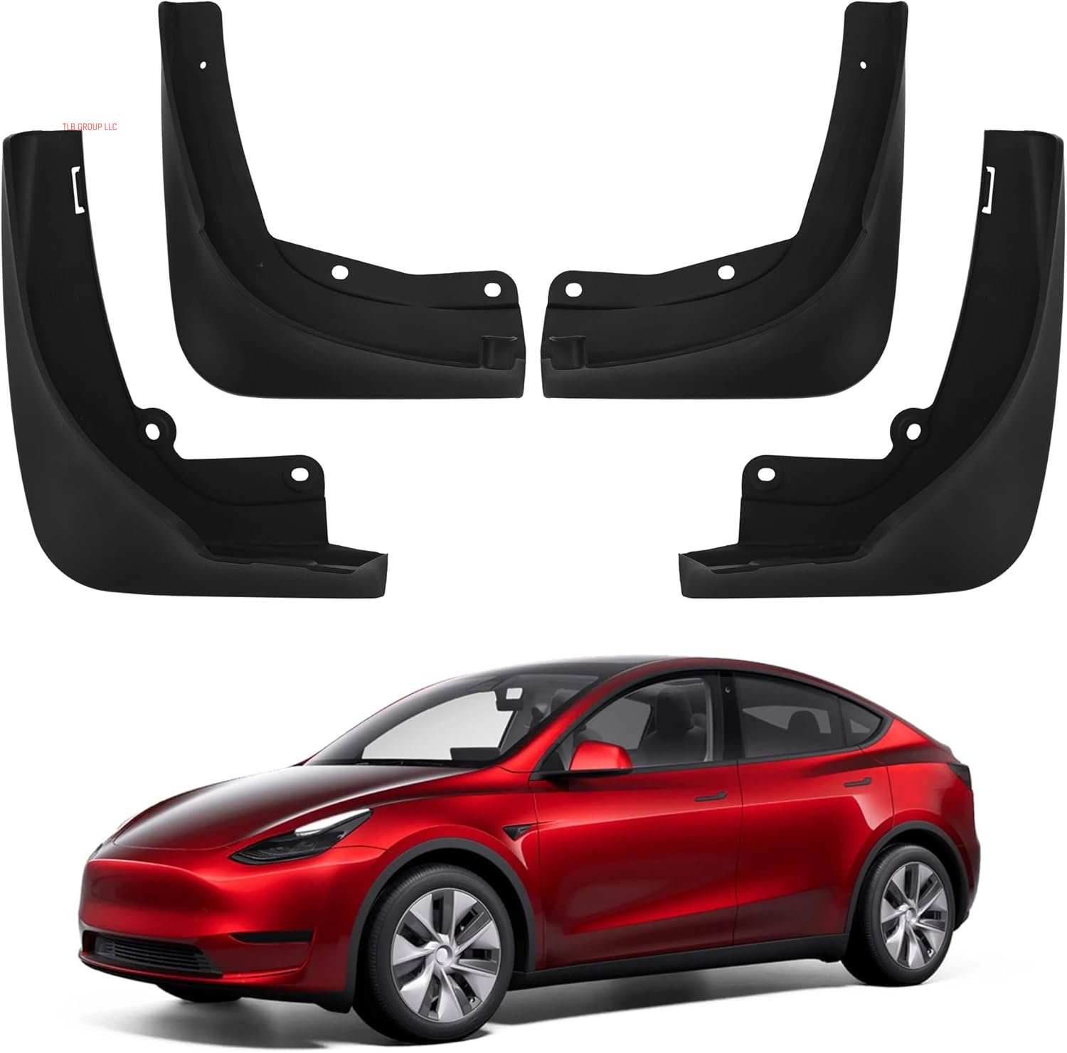 Mud Flaps for Tesla Model 3 Highland Fenders Splash Guards Non-Porous Durable All-Weather Protection Fenders for Tesla Accessories(Set of 4)
