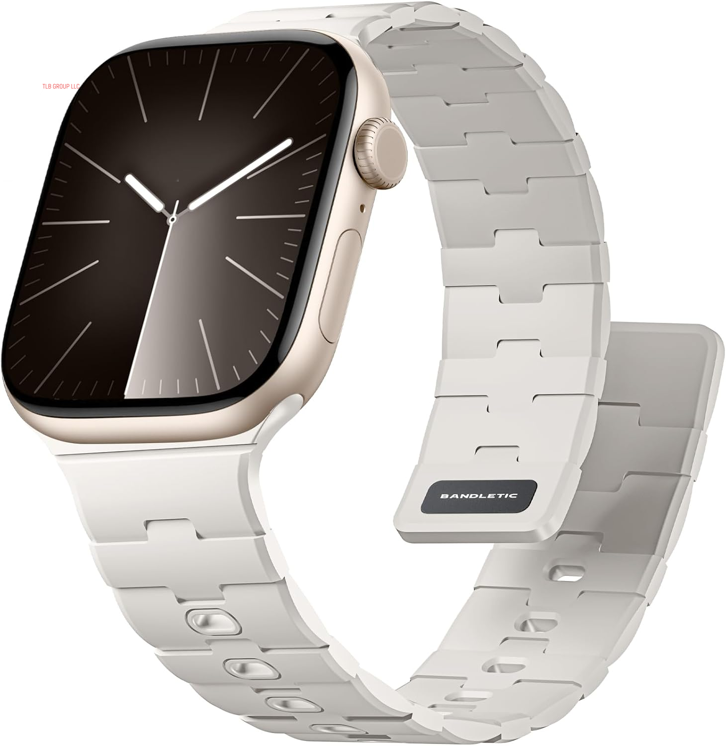 Magnetic Watchband Compatible with Apple Watch Bands for Men 45Mm 44Mm 46Mm 49Mm 42Mm Women, Soft Silicone Sport Strap for Iwatch Band Series 10 Ultra 2 SE 9 8 7 6 5 4, A-Starlight