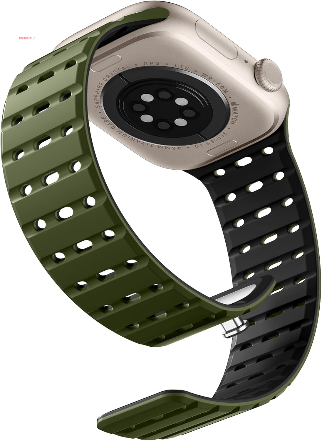 Compatible with Apple Watch Bands for Men 49Mm/46Mm/45Mm/44Mm/42Mm(3/2/1) Women, Rugged Magnetic Silicone Sport Watchband for Iwatch Ultra2/Ultra/Se2/Se/10/9/8/7/6/5/4