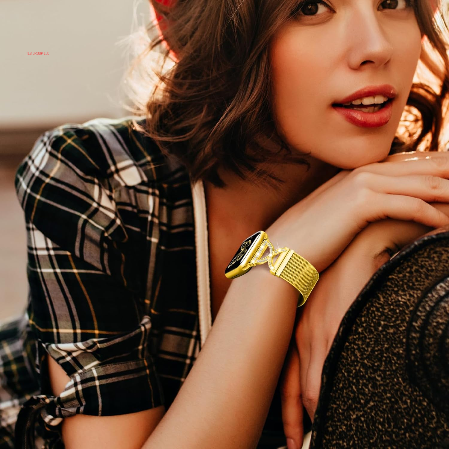 Metal Magnetic Band Compatible with Apple Watch 46Mm 42Mm 44Mm 45Mm 49Mm 38Mm 40Mm 41Mm, Stainless Steel Dressy Mesh Loop Strap with X-Shape Diamond Women