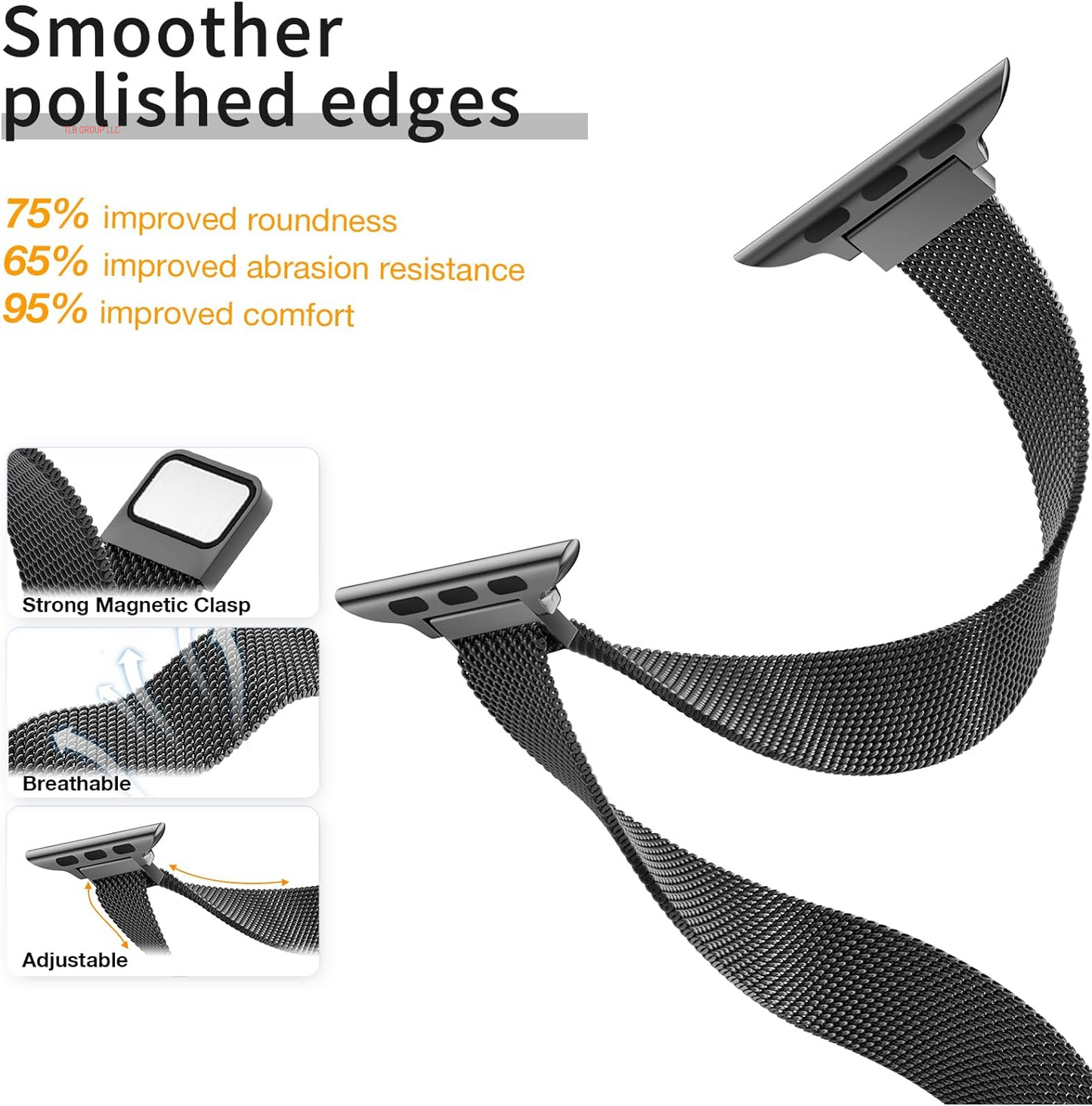 Slim Milanese Loop Compatible with Apple Watch Band for Women 40Mm 41Mm 38Mm 42Mm 44Mm 45Mm 49Mm 46Mm, Stainless Steel Magnetic Mesh Strap Work on Iwatch Bands Series 10 9 8 7 6 5 4 3 2 1 Ultra SE