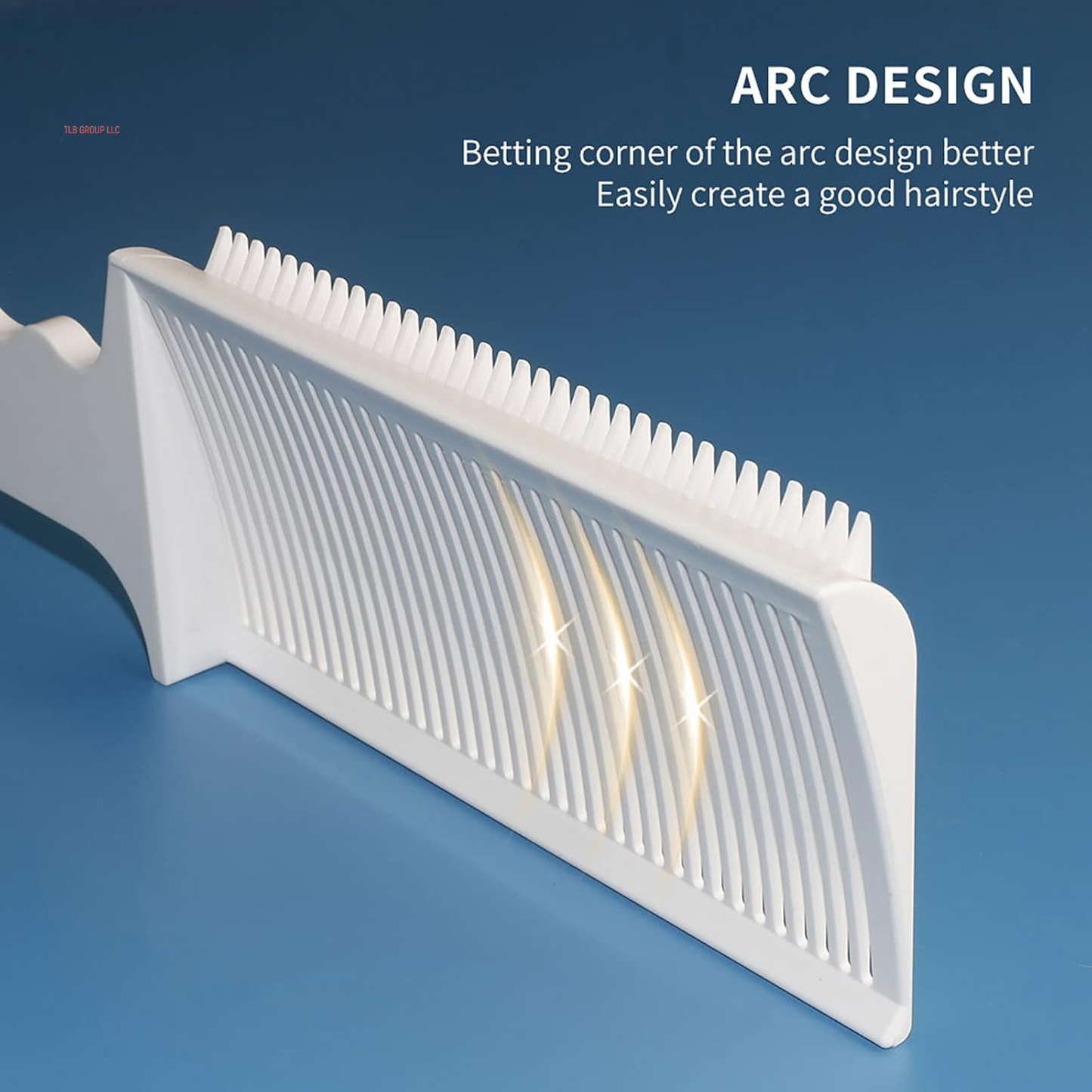 2 Pieces Fade Combs, Professional Barber Cutting Comb Heat Resistant Clipper Comb Blending Flat Top Comb for Men Salon Styling Tools – White