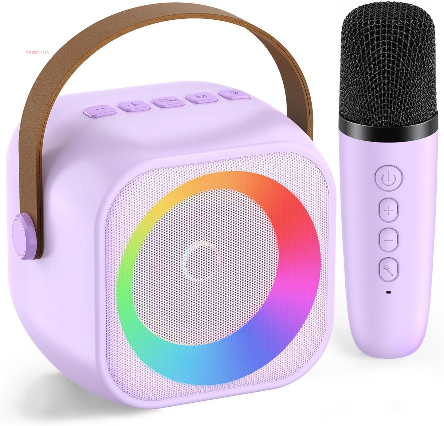 Mini Karaoke Machine, Portable Bluetooth Karaoke Speaker with 2 Wireless Microphones and Party Lights for Kids and Adults, Birthday Gifts for Girls Boys Family Home Party