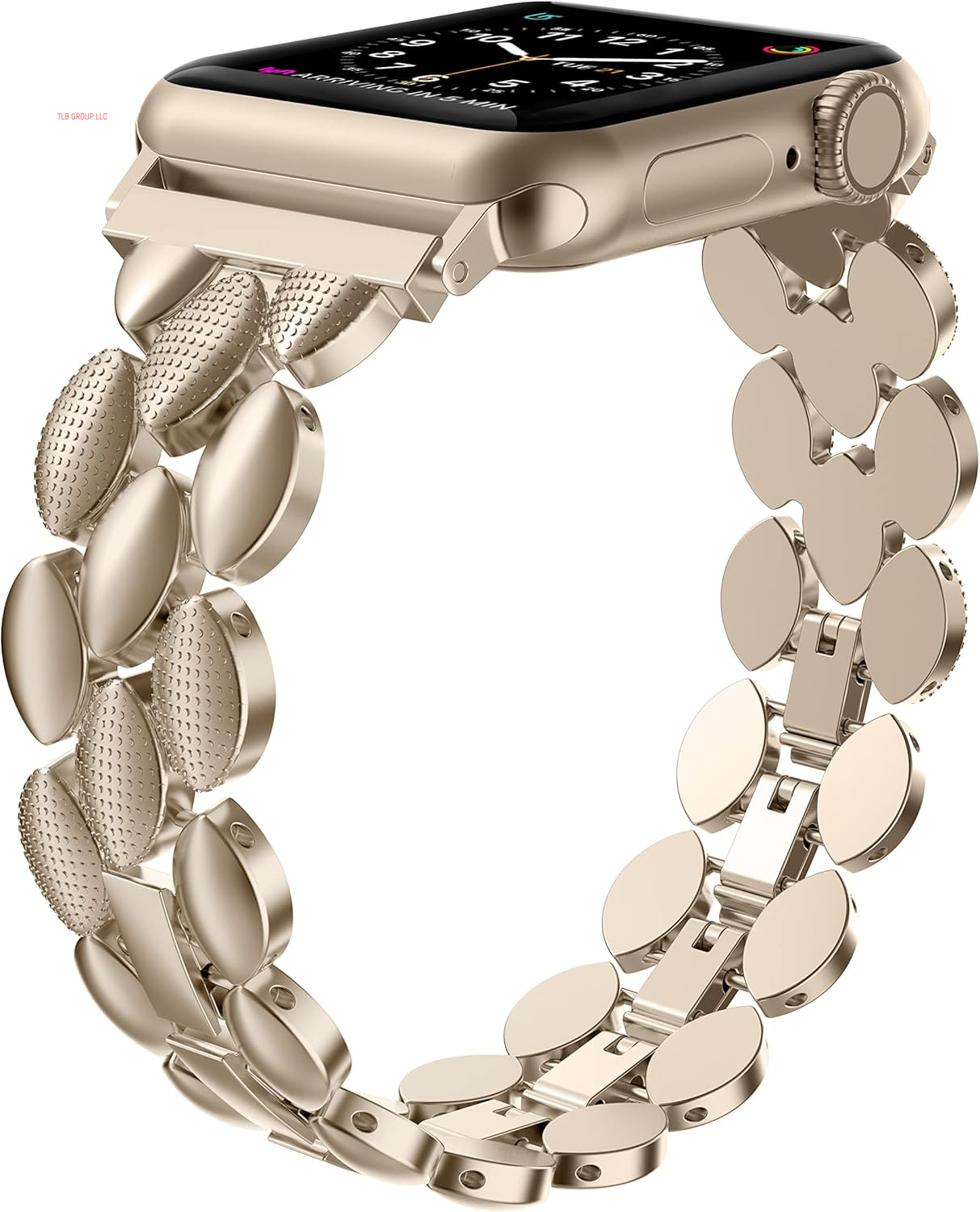 Elegant Metal Strap Compatible with Apple Watch Band 38Mm 40Mm 41Mm 42Mm Metal Fashion Women Replacement Strap Bracelet for Iwatch Series 10/9/8/7/6/5/4/3/2/1 Gold/Silver