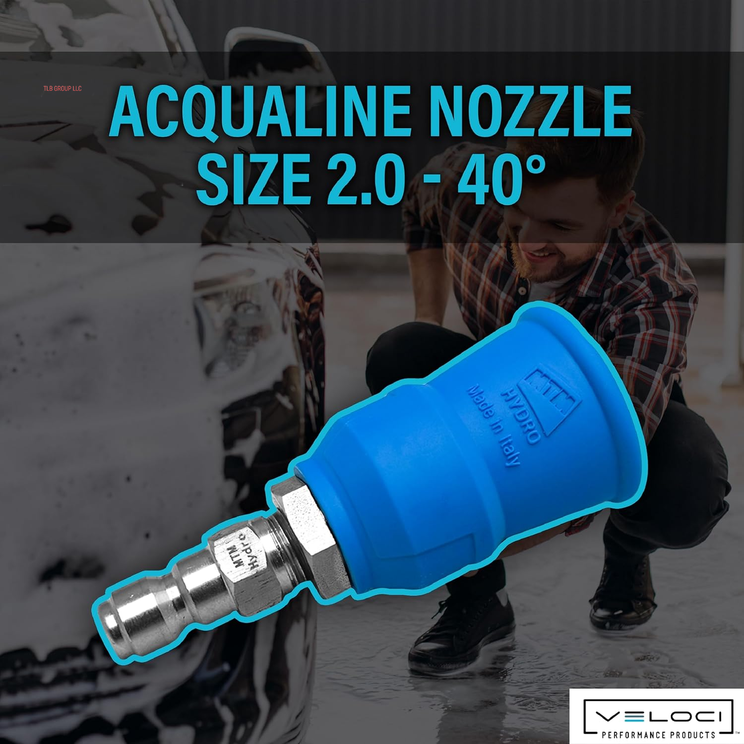 Acqualine Pressure Washer Nozzle Guard Holder Tips Protector with 1/4” Quick Coupler Plug, 40 Degrees 2.0 Commercial Grade