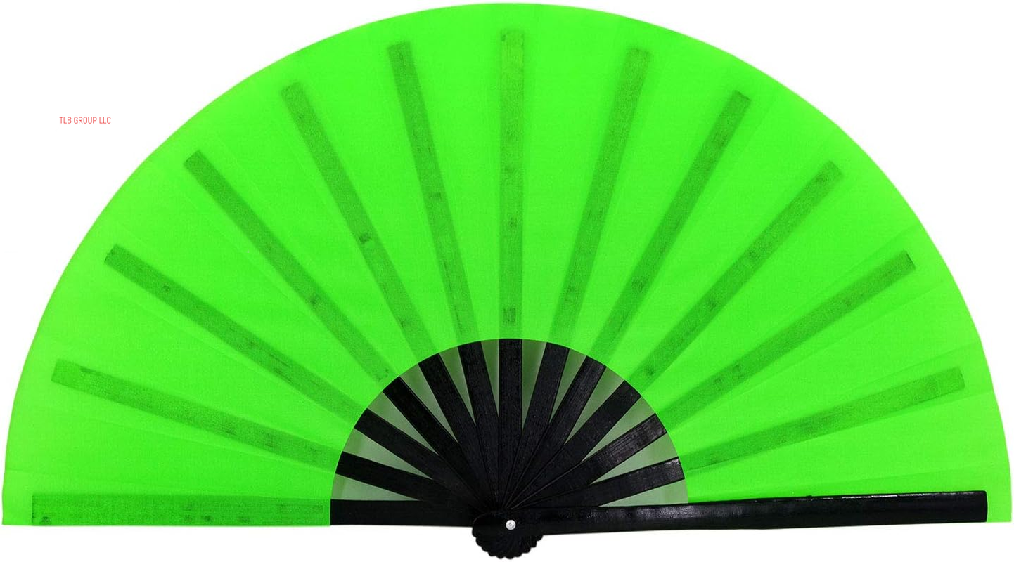 Large Folding Hand Rave Fan Popping Fans for Line Dancing, Big Clacking Fans Clap Fan for Boots on the Ground Dance,Party,Decoration,Festival (White and Black)