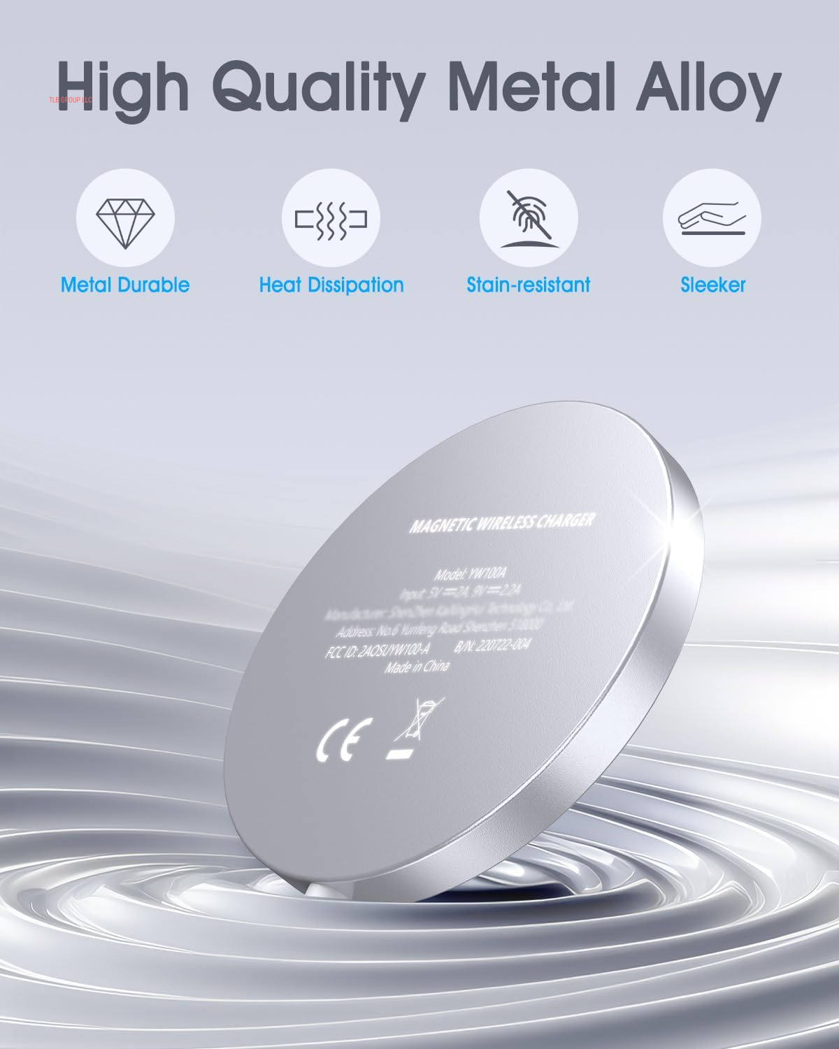 For Apple Mag-Safe Charger 2 Pack, Magnetic Wireless Charger for Iphone 16 15 14 13 12 Pro Max plus Mini, 15W Fast Charging Pad, for Airpods 4/3/2/Pro, Strong Magnet, Silver