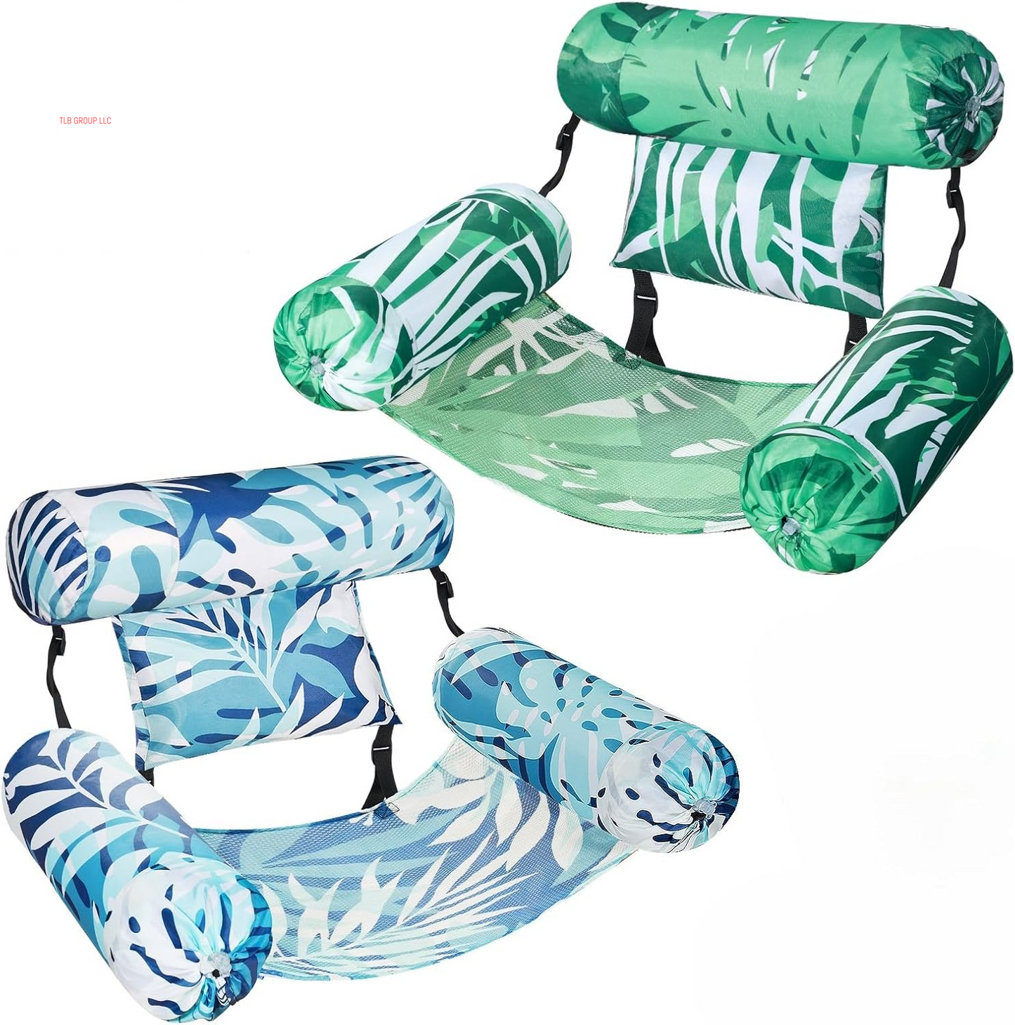 Inflatable Pool Lounge Chairs - Adjustable Floating Pool Chairs for Adults, Comfortable Water Hammock with Soft Fabric