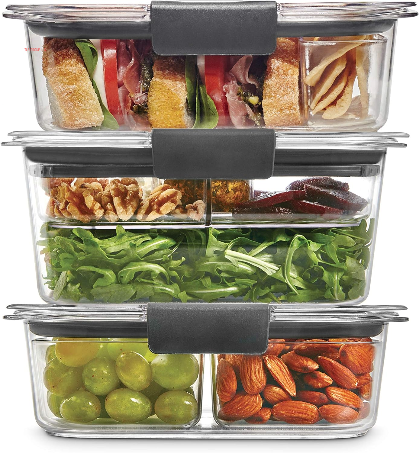 Brilliance Food Storage Containers, BPA Free, Airtight Lids, Ideal for Lunch, Meal Prep & Leftovers, Set of 5 (3.2 Cup)