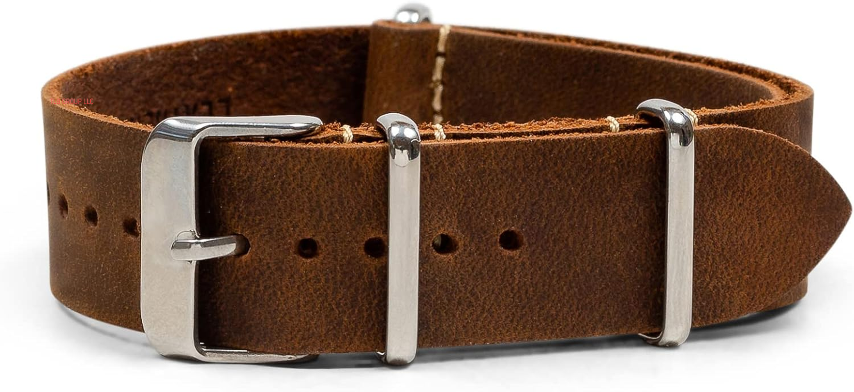 Benchmark Leather Watch Band - Crazy Horse Oiled Leather One-Piece Watch Straps for Men or Women - 18Mm, 20Mm, 22Mm or 24Mm Widths