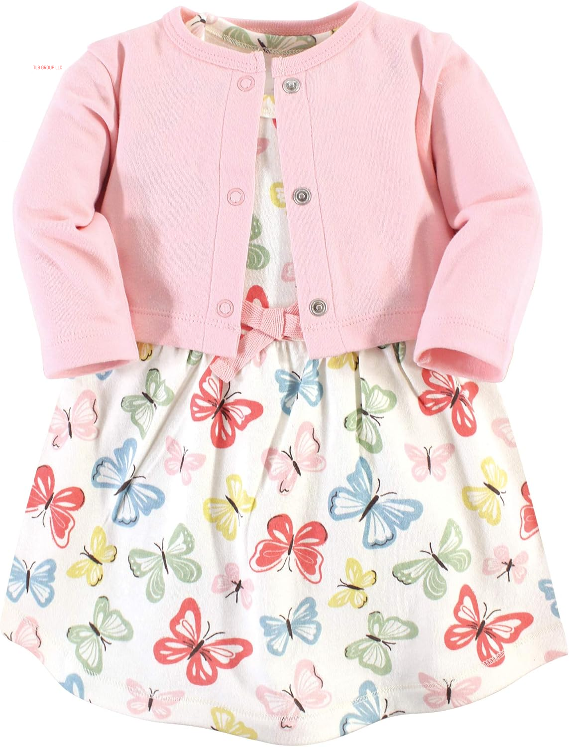 Baby Girl Organic Cotton Dress and Cardigan