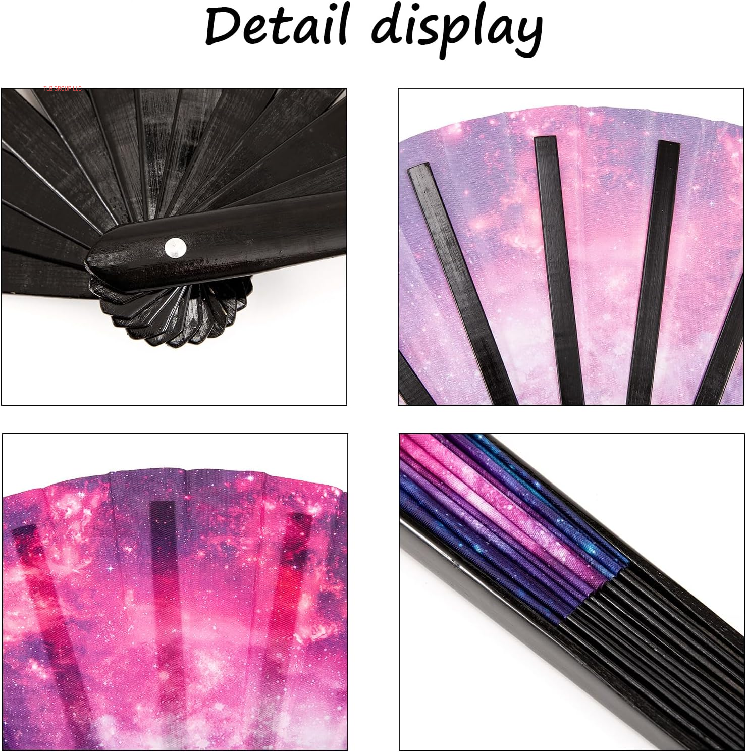 Galaxy Rave Fans, Large Folding Popping Hand Fan for Line Dancing, Big Clacking Clap Handheld Fans Foldable for Boots on the Ground Dance,Music Festival, Party as Rave Outfits Accessories for Women