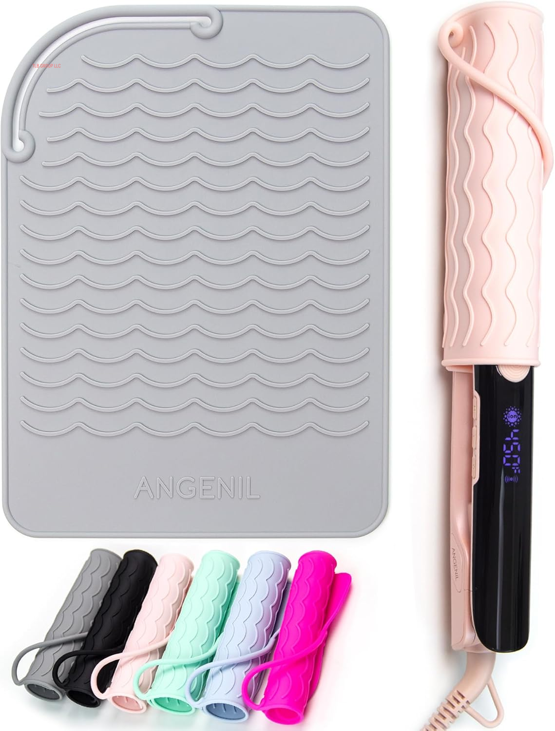 Flat Iron Silicone Mat and Travel Case for Hair Tools - Heat Resistant Mat, Straightener Pad, and Curling Iron Sleeve (9" X 6.5")
