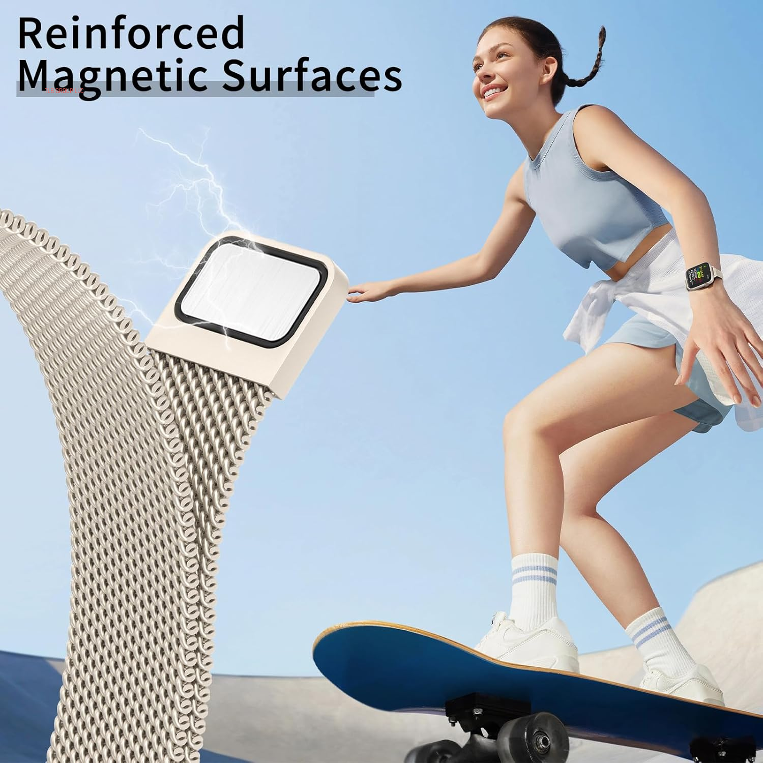 Slim Milanese Loop Compatible with Apple Watch Band for Women 40Mm 41Mm 38Mm 42Mm 44Mm 45Mm 46Mm, Stainless Steel Magnetic Mesh Strap Work on Iwatch Series10 9 8 7 6 5 4 3 2 1 SE