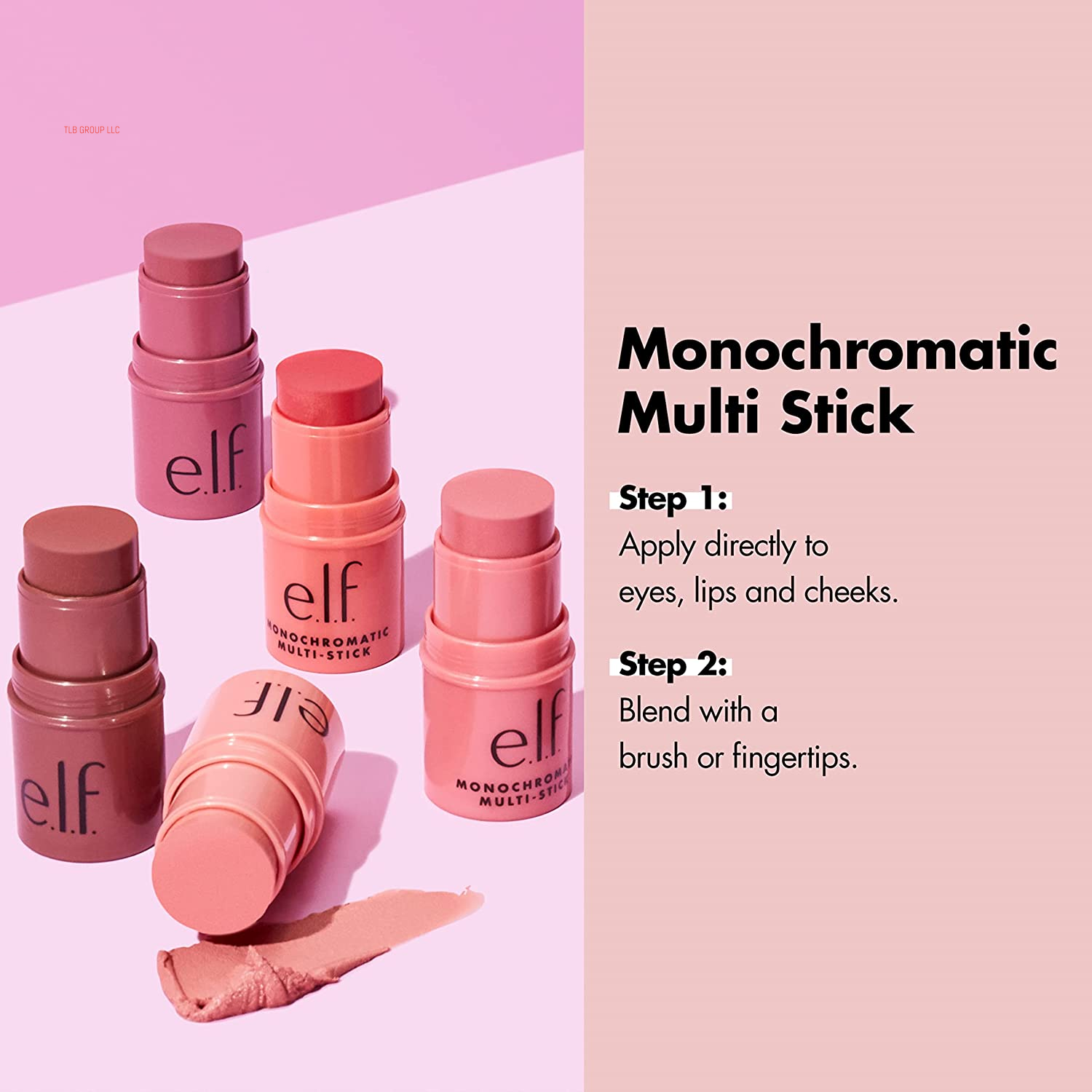 Monochromatic Multi Stick, Travel-Sized Luxuriously Creamy & Blendable Color for Eyes, Lips & Cheeks, Vegan & Cruelty-Free, Glimmering Guava, 0.17 Oz