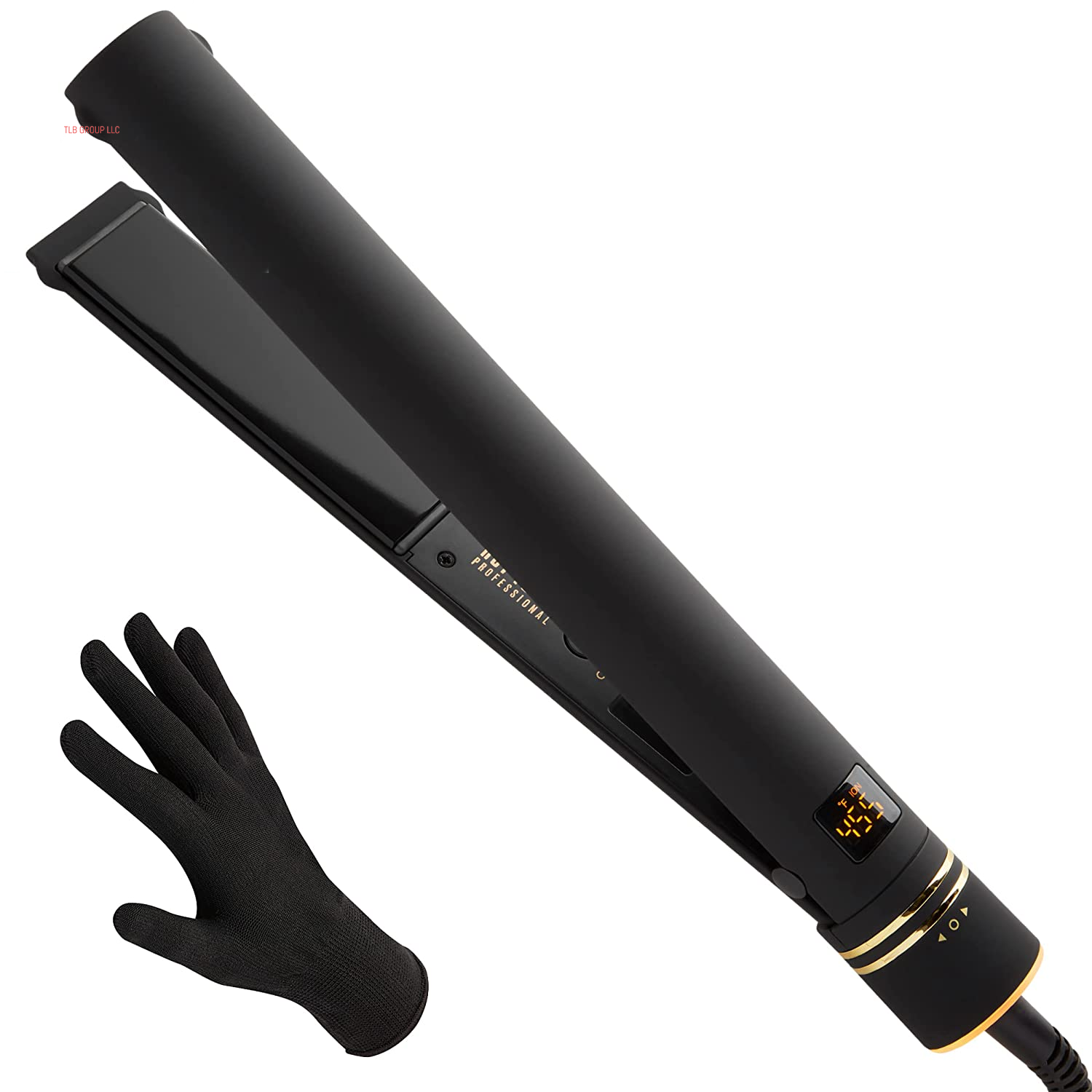 Pro Artist Black Gold Evolve Ionic Salon Hair Flat Iron | Long-Lasting Finish for Straightening Hair, (1-1/4 In), HT7123BG