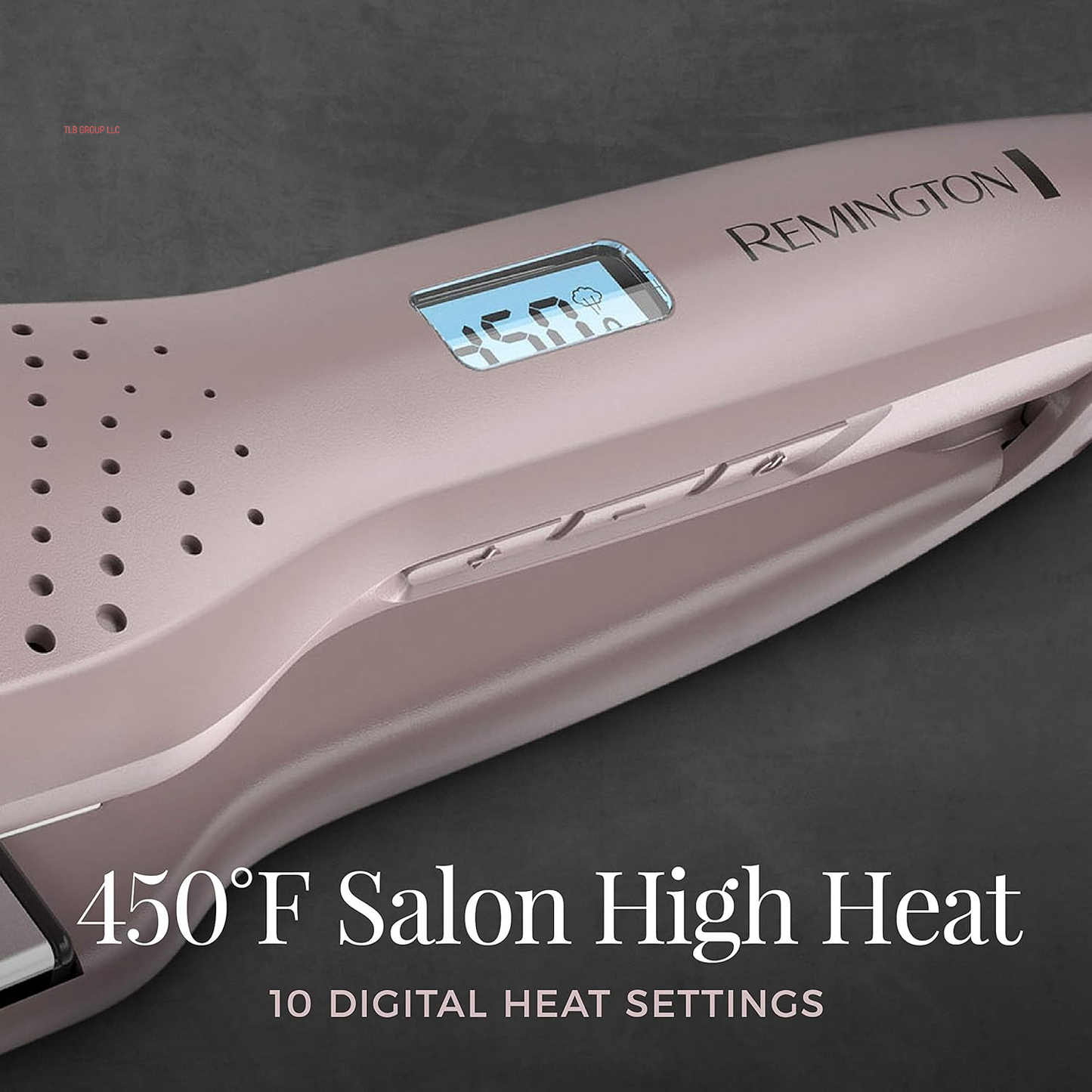 Wet2Straight Hair Straightener / Flat Iron, 450°F Salon High Heat, 1 3/4" Inch Plates, Mauve