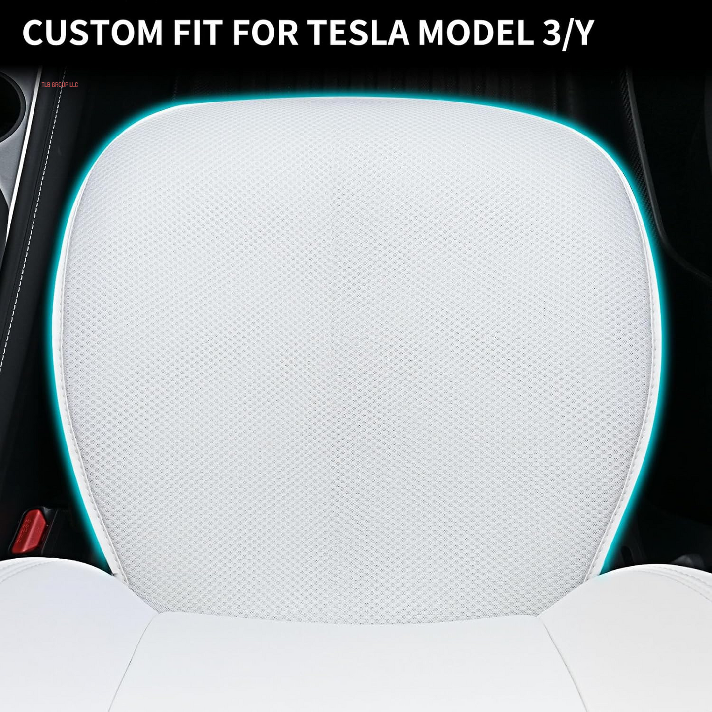 2025 Front Bottom Seat Covers for Tesla Model 3/Y [Breathable Mesh & Anti-Slip & Washable] 2PCS Seat Protectors for Tesla Model Y Model 3 Accessories 2025 2024-2017 White