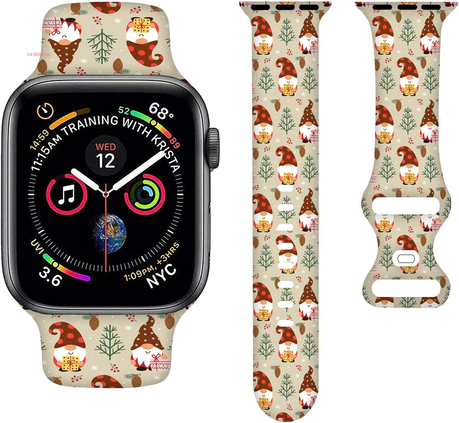 Sport Bands Compatible with Apple Watch Band 38MM 40MM 41MM 42MM 44MM 45MM 49MM, Silicone Strap Compatible with Iwatch Bands Ultra Series SE 9 8 7 6 5 4 3 2 1 for Women Men