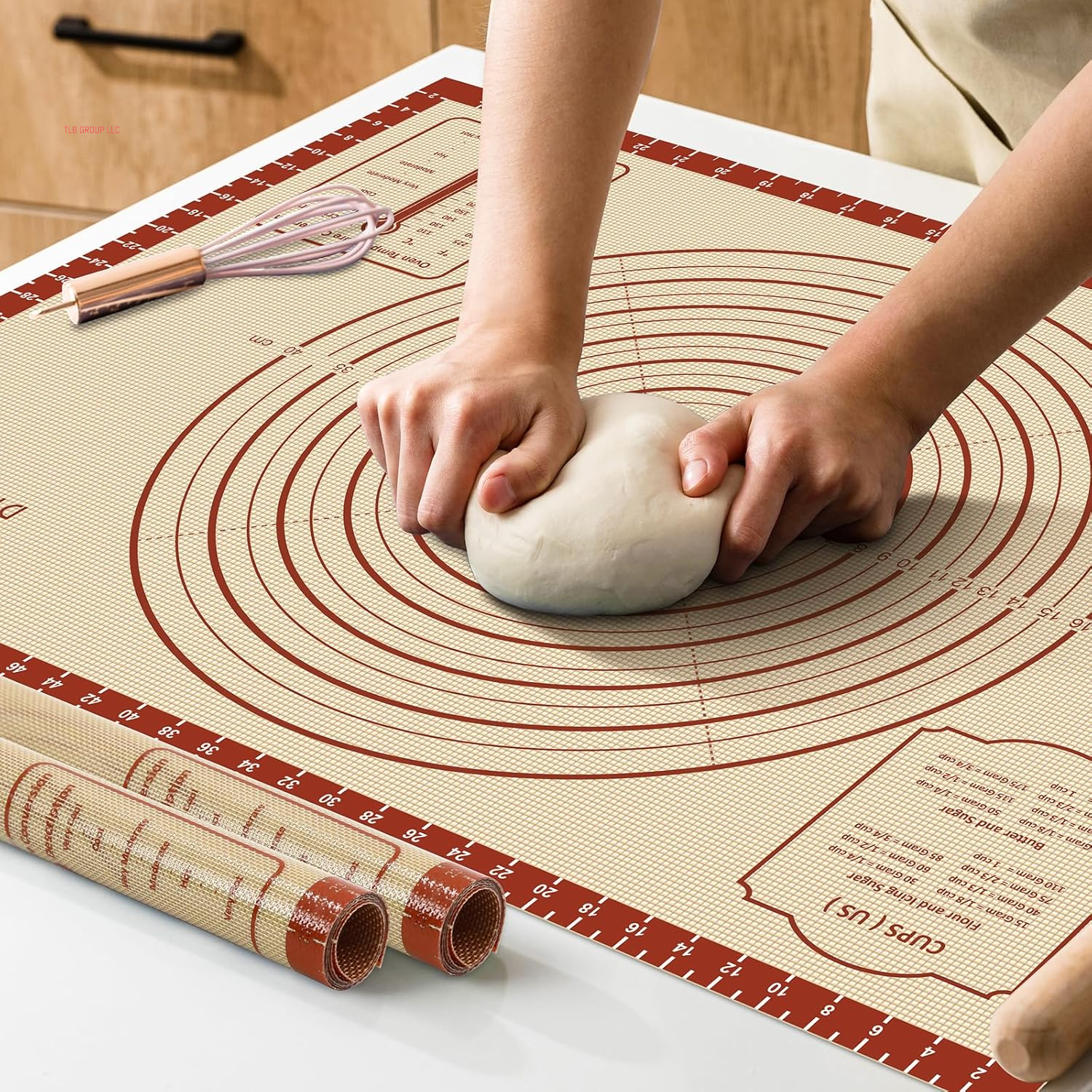 26X16 Inch Extra Thick Silicone Baking Mat with Measurements, Non-Slip and Reusable - for Cookies, Bread, Pastry
