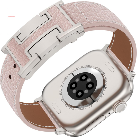 Leather Magnetic Watch Band Compatible with Apple Watch Ultra Band 49Mm 46Mm 45Mm 44Mm 42Mm 41Mm 40Mm 38Mm,Designer Replacement Strap for Women Men Iwatch Ultra 2/Ultra/Se/Series 10/9/8/7/6/5/4/3/2/1