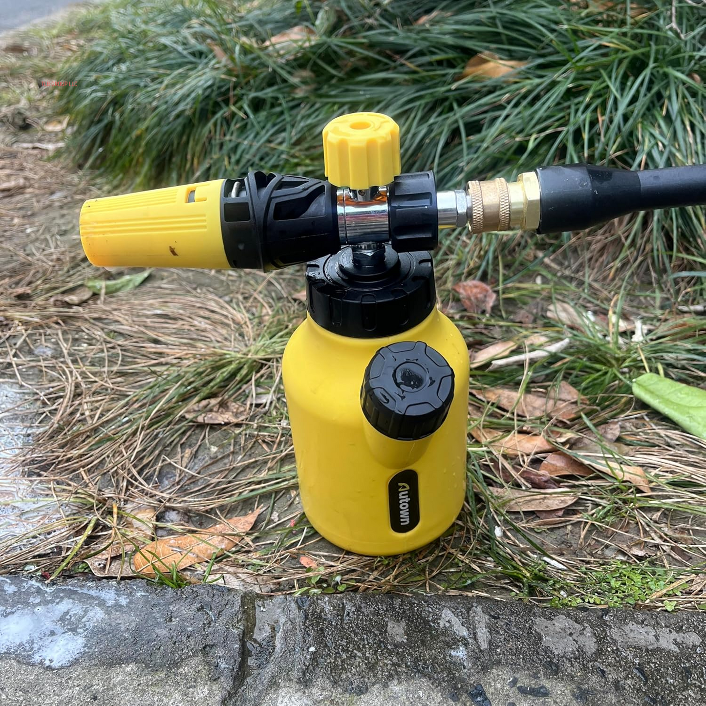 Foam Cannon for Pressure Washer, Car Wash Foam Sprayer with 1/4” Quick Connector, Heavy Duty Car Wash Foam Gun, Adjustable Nozzle, Wide Neck, 1 L Bottle