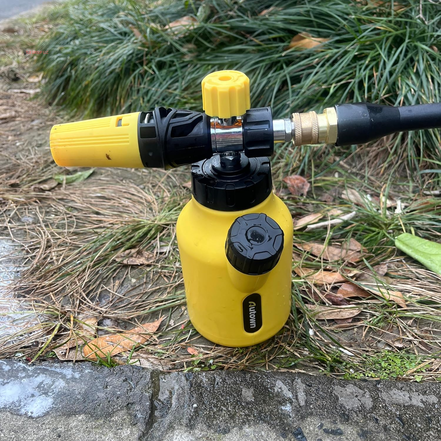 Foam Cannon for Pressure Washer, Car Wash Foam Sprayer with 1/4” Quick Connector, Heavy Duty Car Wash Foam Gun, Adjustable Nozzle, Wide Neck, 1 L Bottle