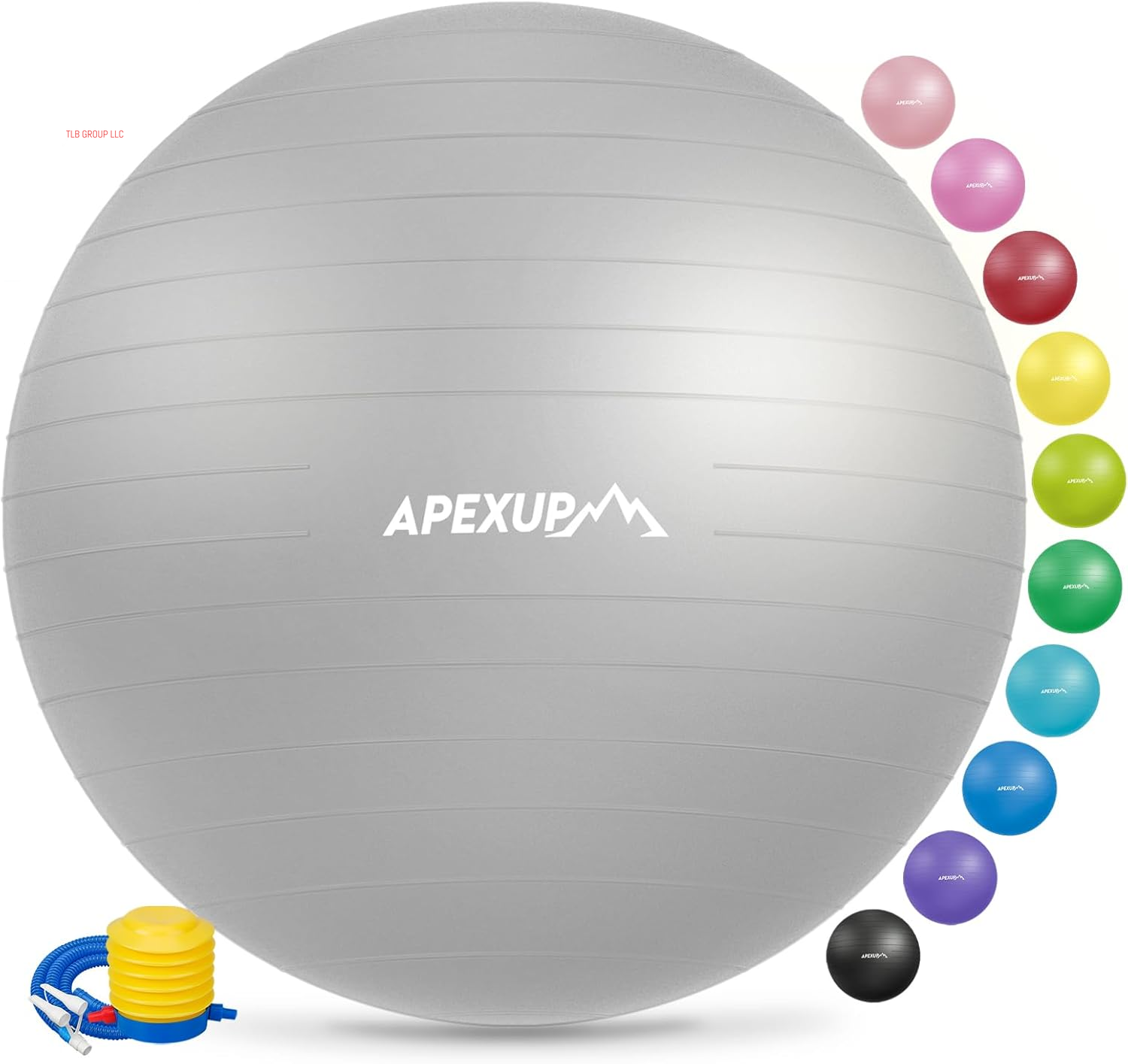 Yoga & Pilates Ball - anti Slip Heavy Duty Gym Ball for Fitness, Balance & Core Workout