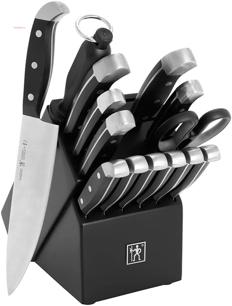 Premium Quality 15-Piece Knife Set with Block, Razor-Sharp, German Engineered Knife Informed by over 100 Years of Masterful Knife Making, Lightweight and Strong, Dishwasher Safe