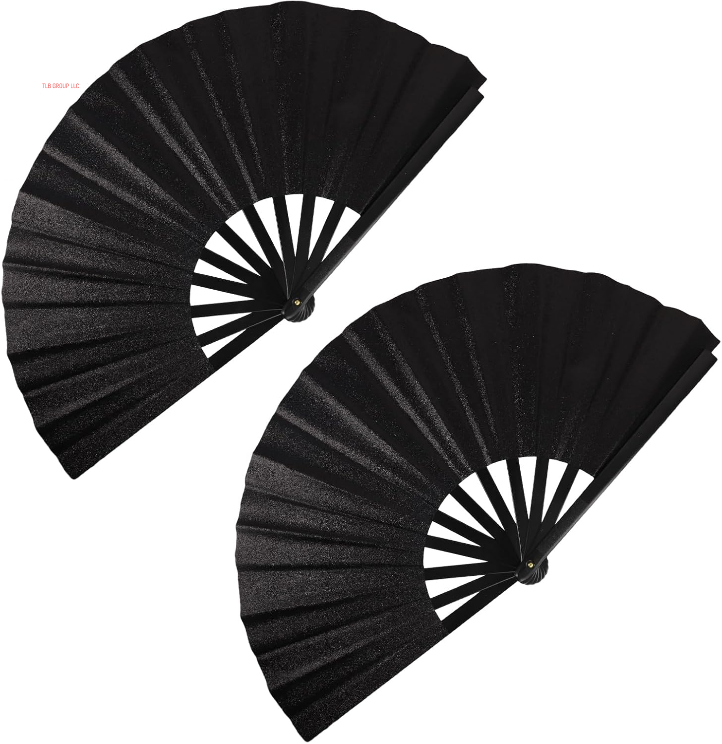 2 Pcs Clack Fans for Line Dancing, Large Folding Hand Fan for Line Popping for Carnival, Halloween, Burlesque, Ladies Rainbow Costumes and Holiday Accessories