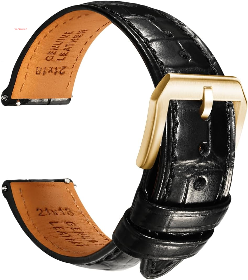 Leather Watch Bands for Men, Quick Release Watch Straps, Luxury Italian Alligator Grain Embossed Band Replacements 19Mm 20Mm 21Mm 22Mm