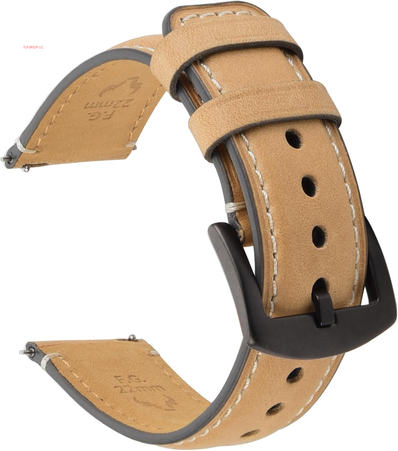 Watch Bands,18Mm 19Mm 20Mm 22Mm 24Mm Quick Release Leather Watch Band Strap - Burnished Leather Watch Band Vintage Wristband