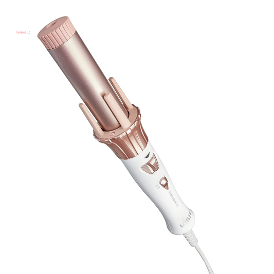 Instawave 101 Automatic Curler - Rotating Curling Iron, 1.25 Inch Pearl Ceramic Tourmaline Barrel Heats up to 400°, 2 Directional Spinner, Rose Gold Finish, 1.14 Lbs.