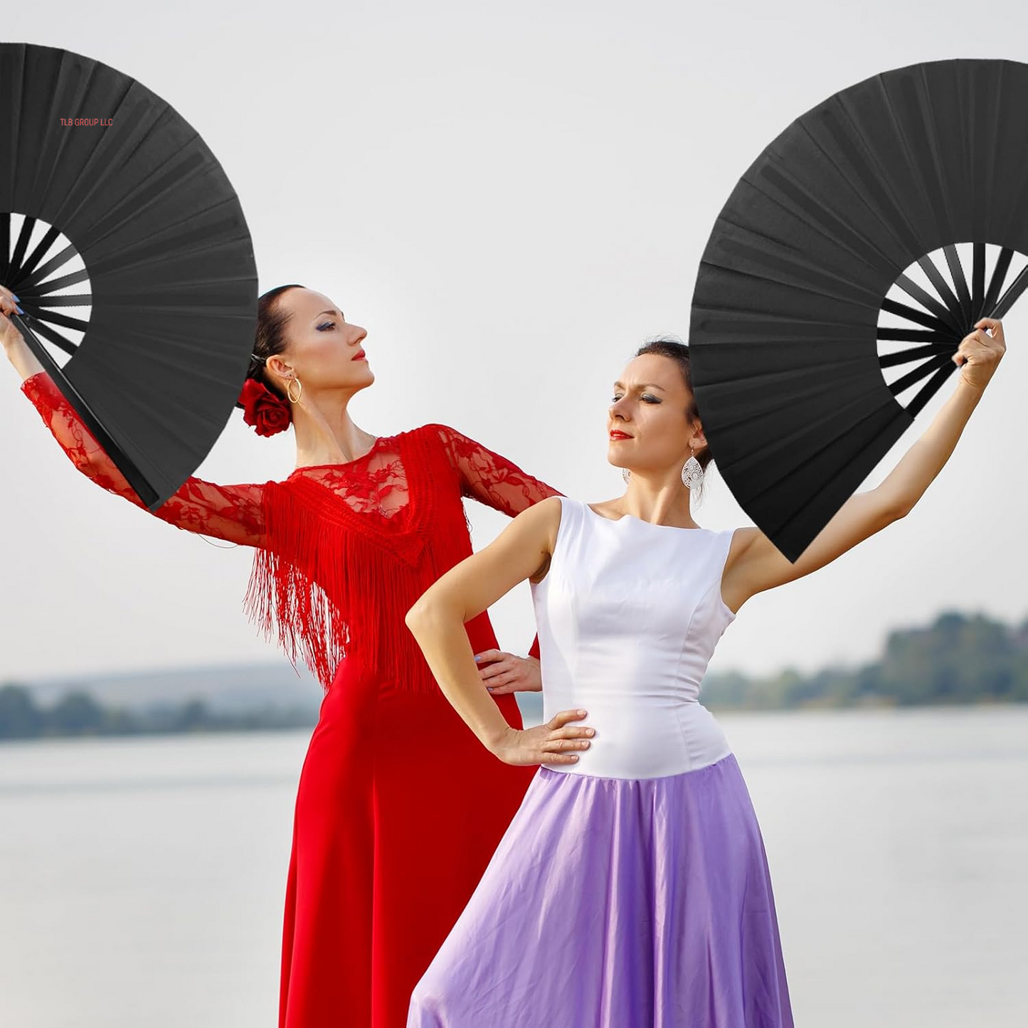 Large Folding Hand Fan Foldable Chinese Fans Handheld Decorative Folding Fans for Women Men Line Dance Popping Fan for Chinese Tai Chi Kung Fu, Performance, Wedding, Party, Gift