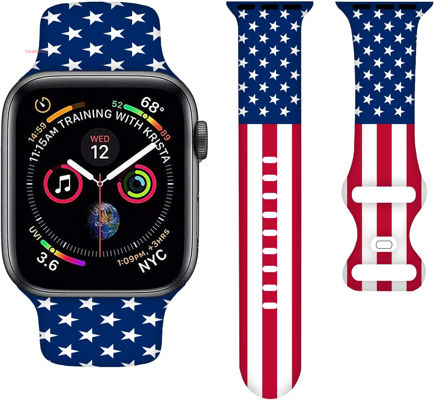 Sport Bands Compatible with Apple Watch Band 38MM 40MM 41MM 42MM 44MM 45MM 49MM, Silicone Strap Compatible with Iwatch Bands Ultra Series SE 9 8 7 6 5 4 3 2 1 for Women Men
