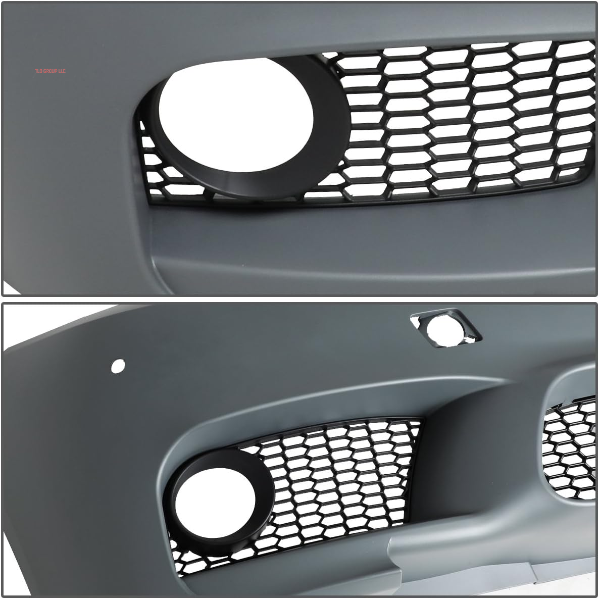 BUMP-F-F10-M5 M5 Style Front Bumper Fog Light with PDC Parking Sensor Holes Compatible with 11-16 5-Series