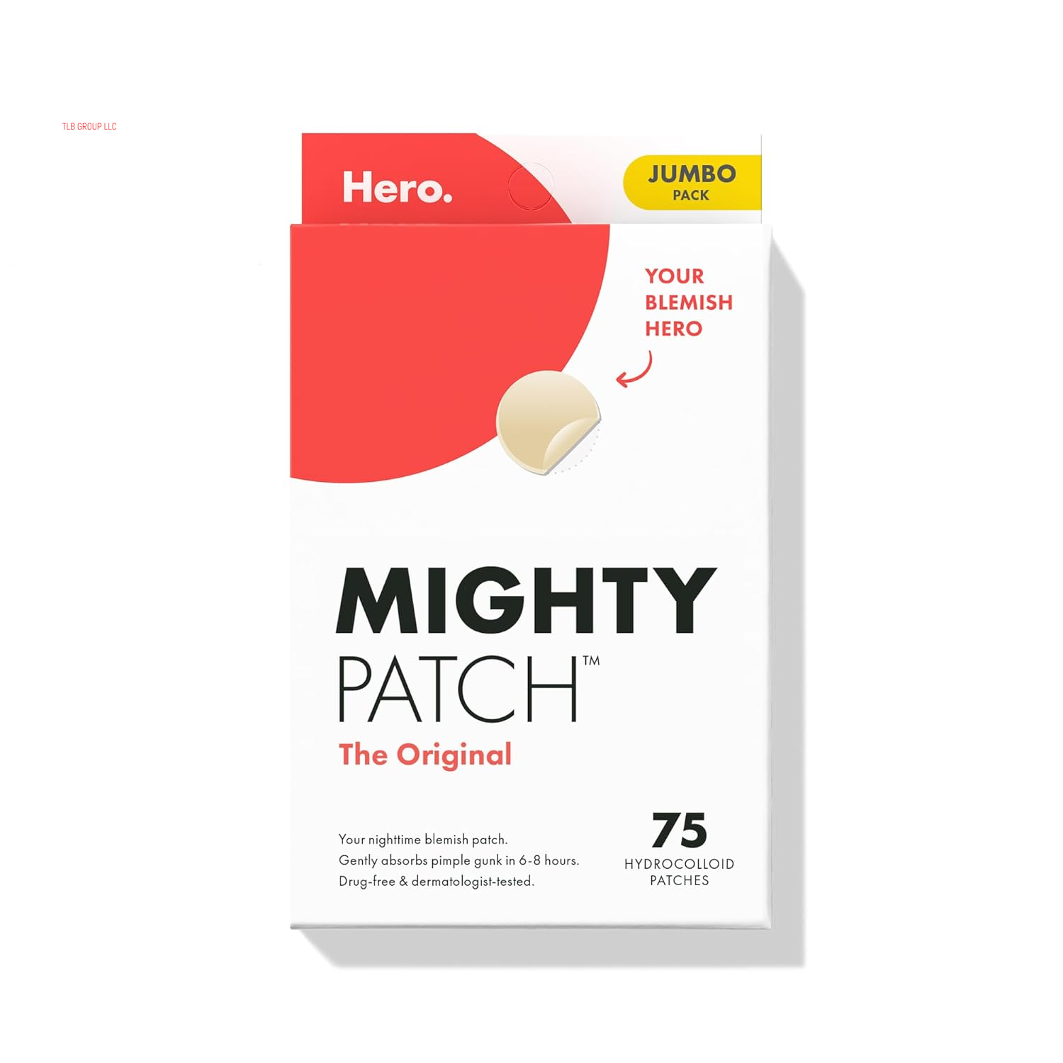 ™ Original Patch from Hero Cosmetics - Hydrocolloid Acne Pimple Patch for Covering Zits and Blemishes in Face and Skin, Vegan-Friendly and Not Tested on Animals (36 Count)